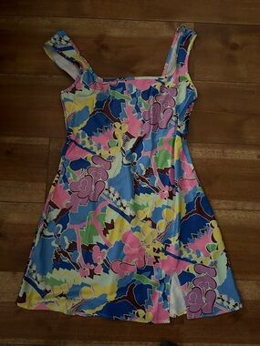 Colorful Artsy Floral A-Line Sundress